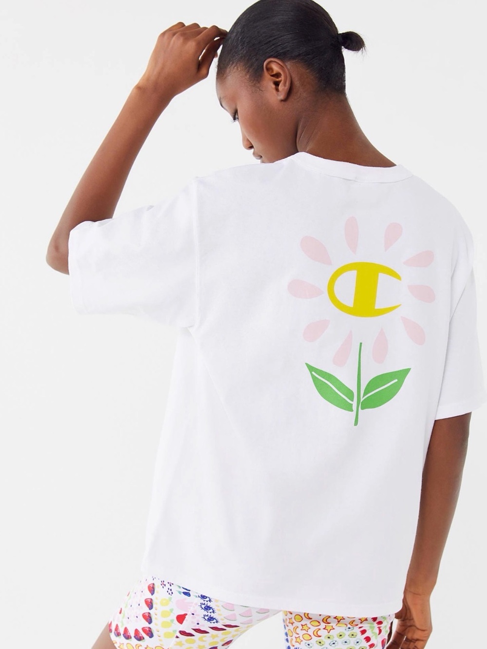 Champion X Susan Alexandra Flower Logo Tee Size Large